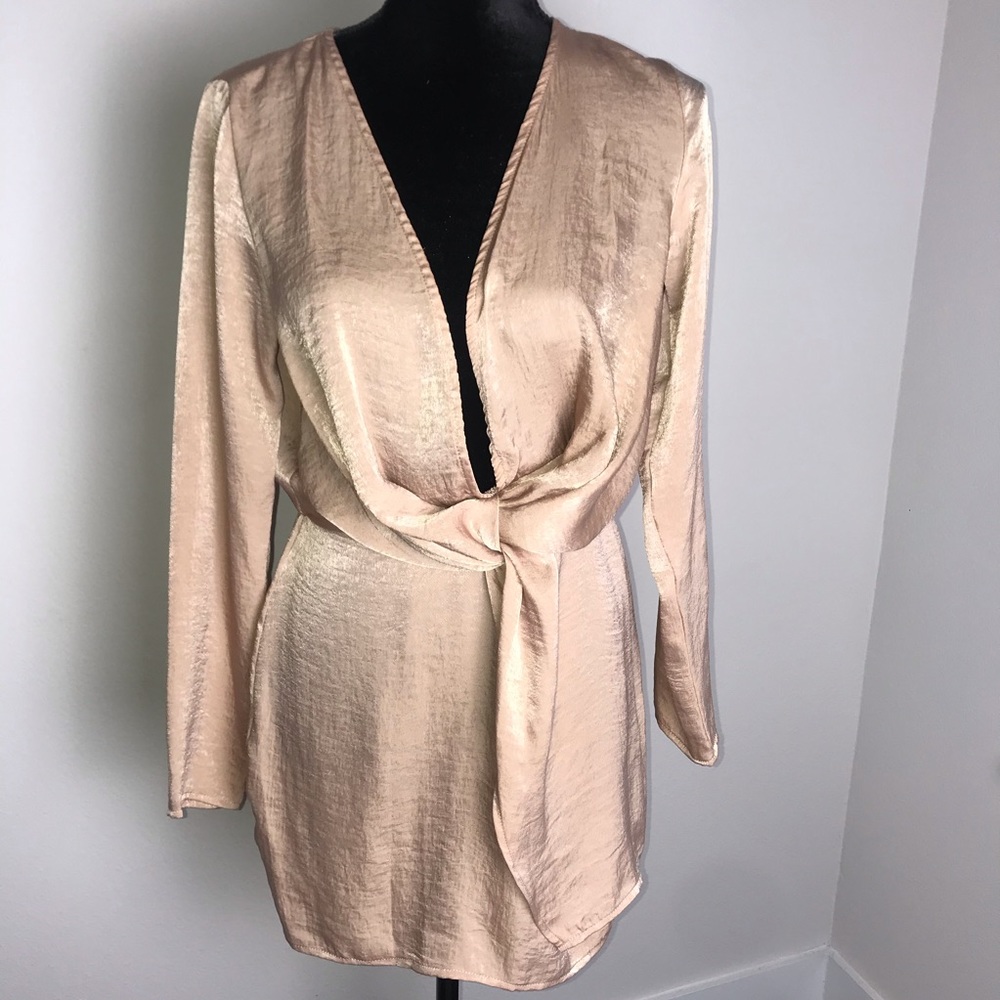 Gorgeous Mini Dress with Satin Wrap Detail